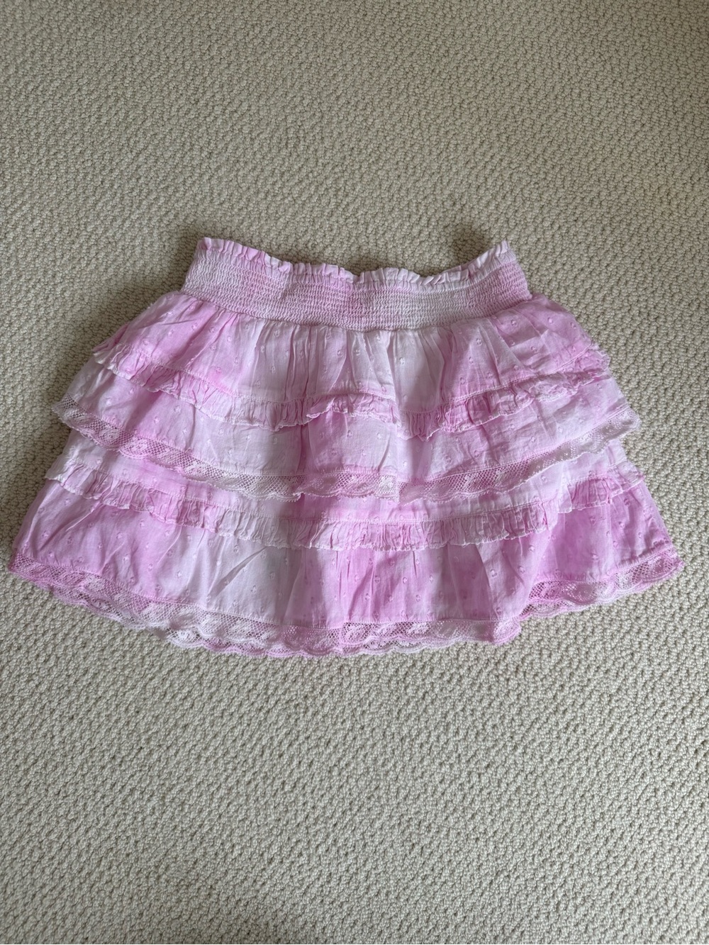 NWT LoveShackFancy Billie Tween Ruffle Mini Skirt
